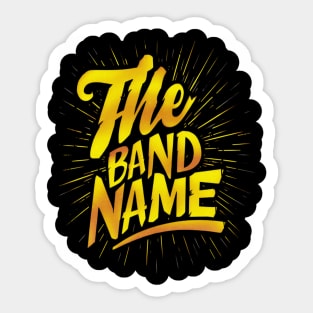 Gradient Yellow colors The Band Name Sticker